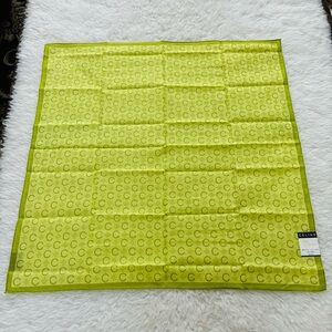 CELINE C Logomania Monogram 100% Cotton Square Bandanna/ Scarf Size 23” x 23”